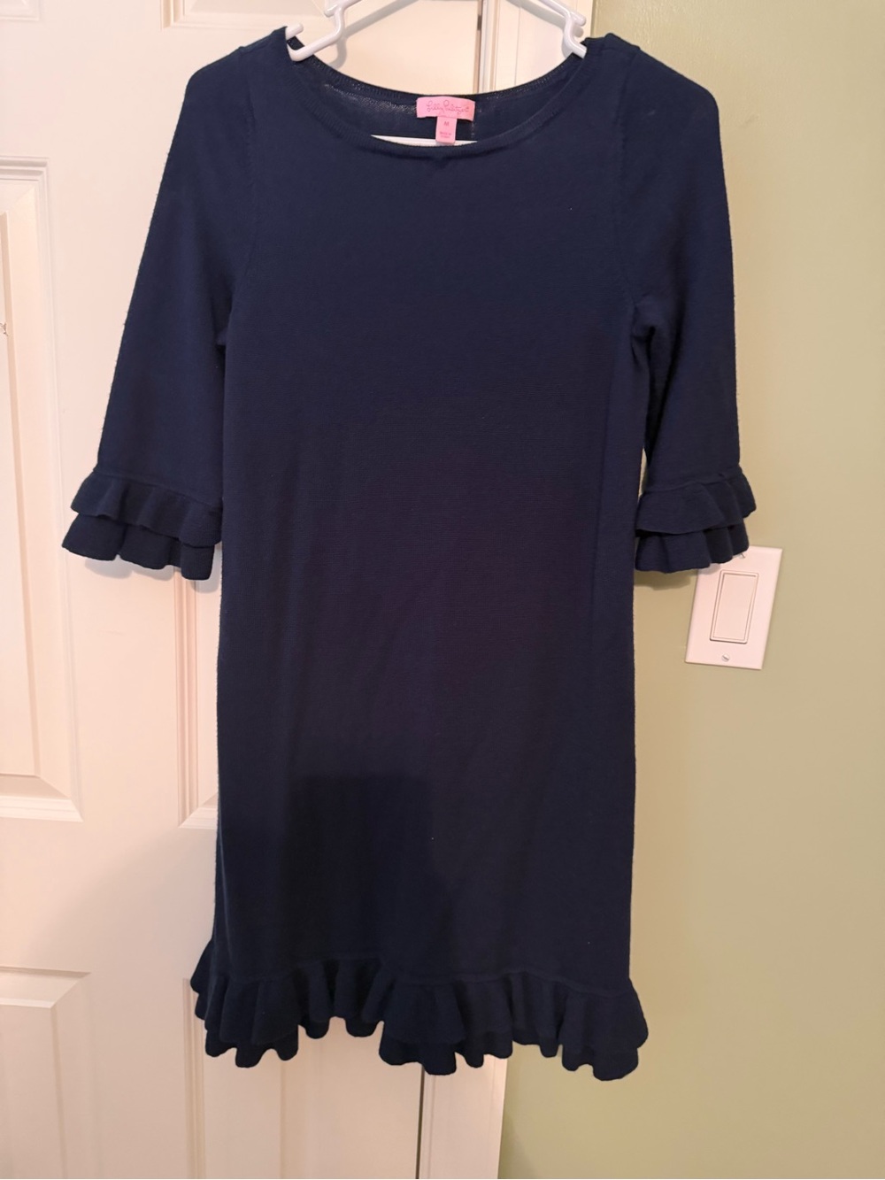 Lilly Pulitzer Navy Ruffle Hem Dress